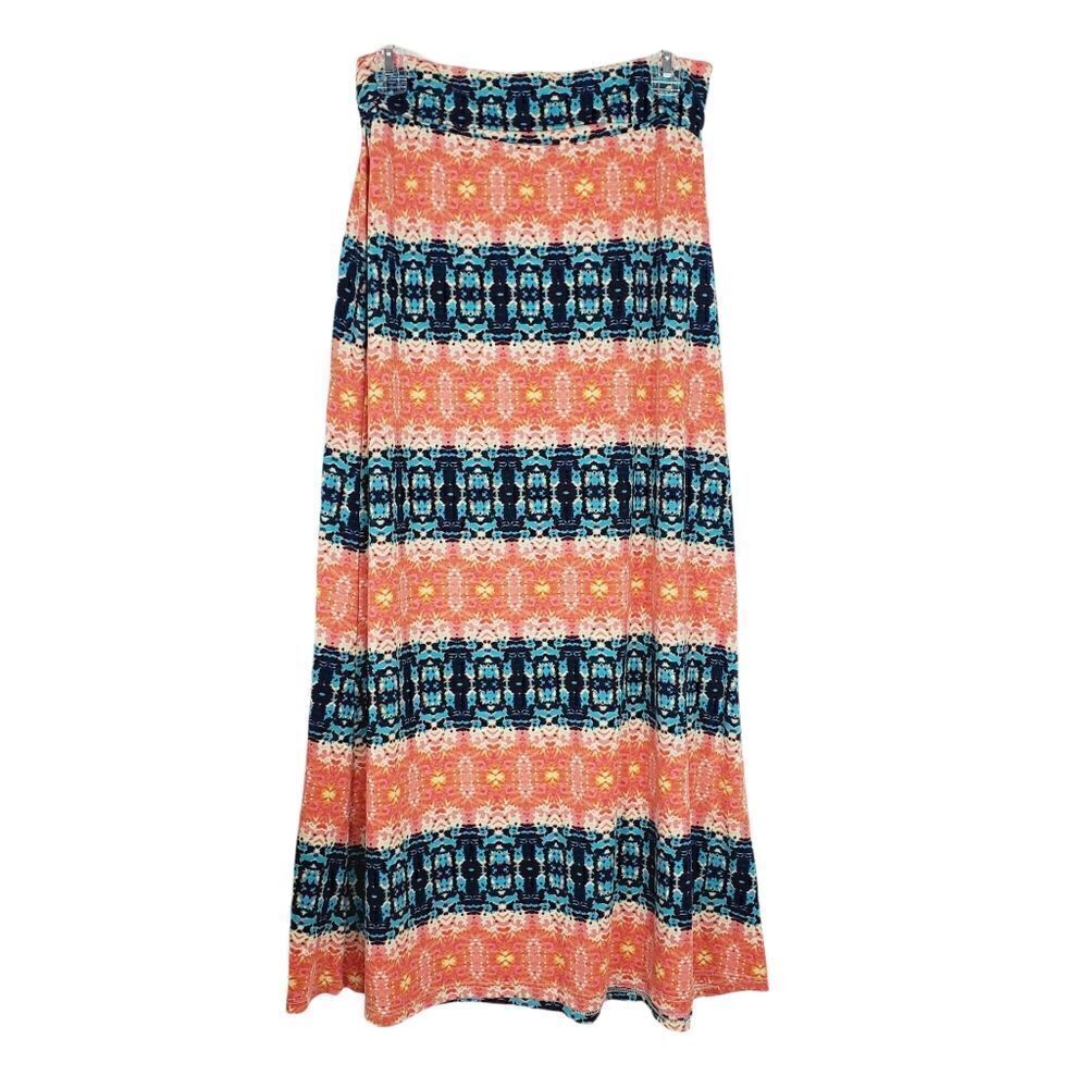 Lily Rose design stripe maxi skirt size large
